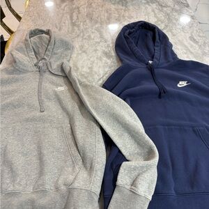 Nike Men's Gray and Navy Hoodies